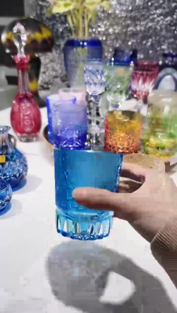 【闪购商品】水晶玻璃无手柄款714水晶微瑕蓝