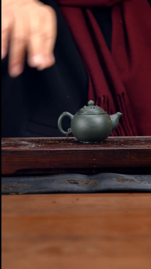 【闪购商品】紫砂茶壶130cc黄龙山原矿绿泥莲心壶4