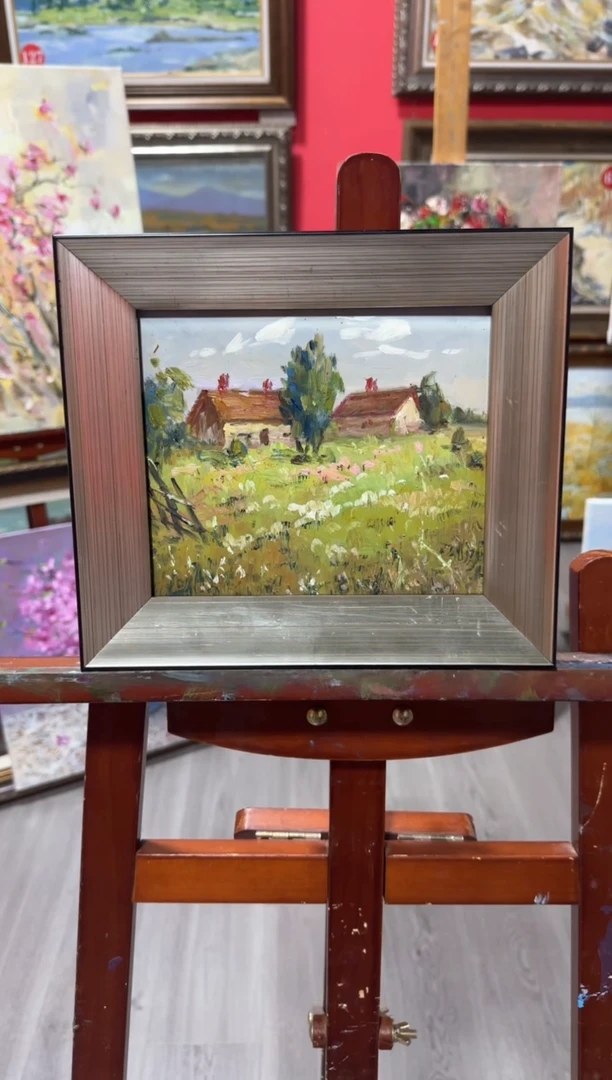 油画俄罗斯手绘油画作品《  》25x28