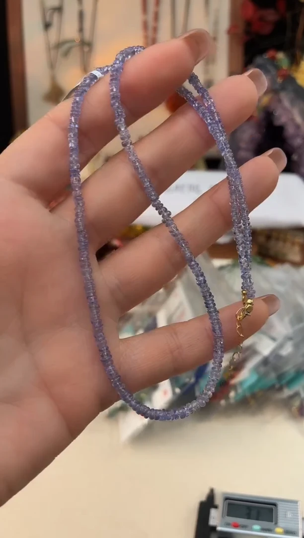 颈饰银S925镶嵌坦桑石@@E927L018784