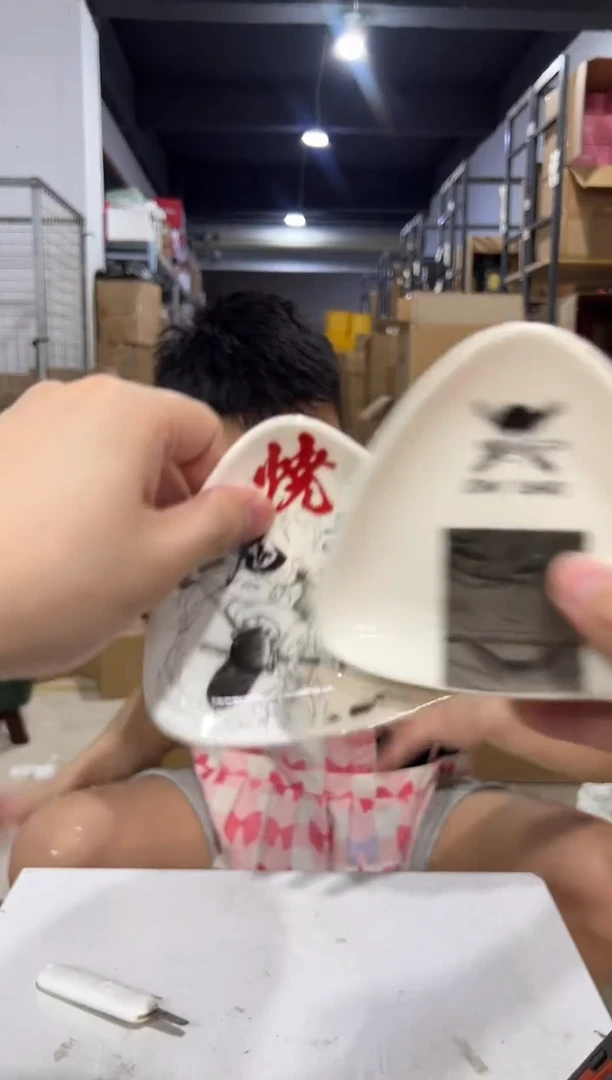 瓷片三角海贼王蘸料碟2件套