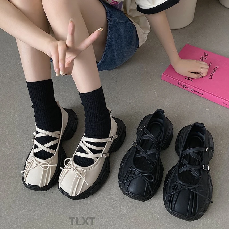 巴黎风黑色百搭大头增高厚底小皮鞋女2024新款春秋法式复古玛丽珍