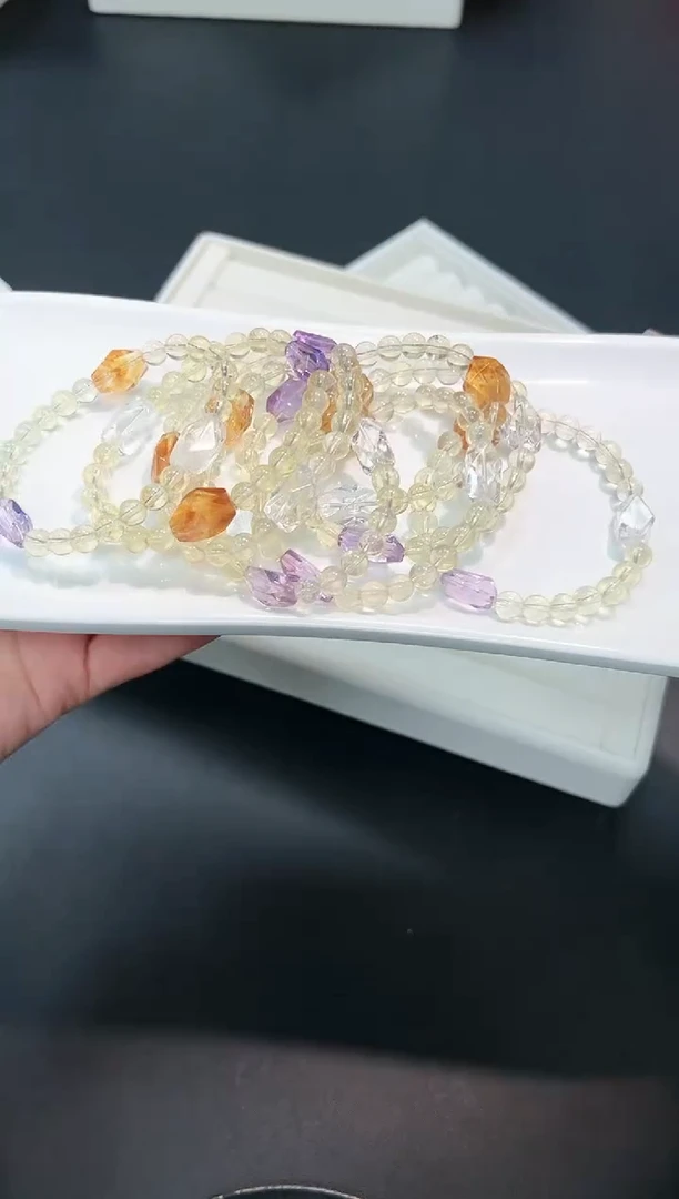 【闪购商品】水晶手串未镶嵌85o多样性发其一/1条默认微瑕