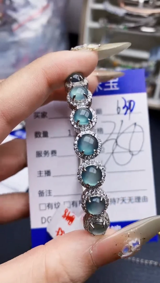 翡翠戒指银S925镶嵌0082