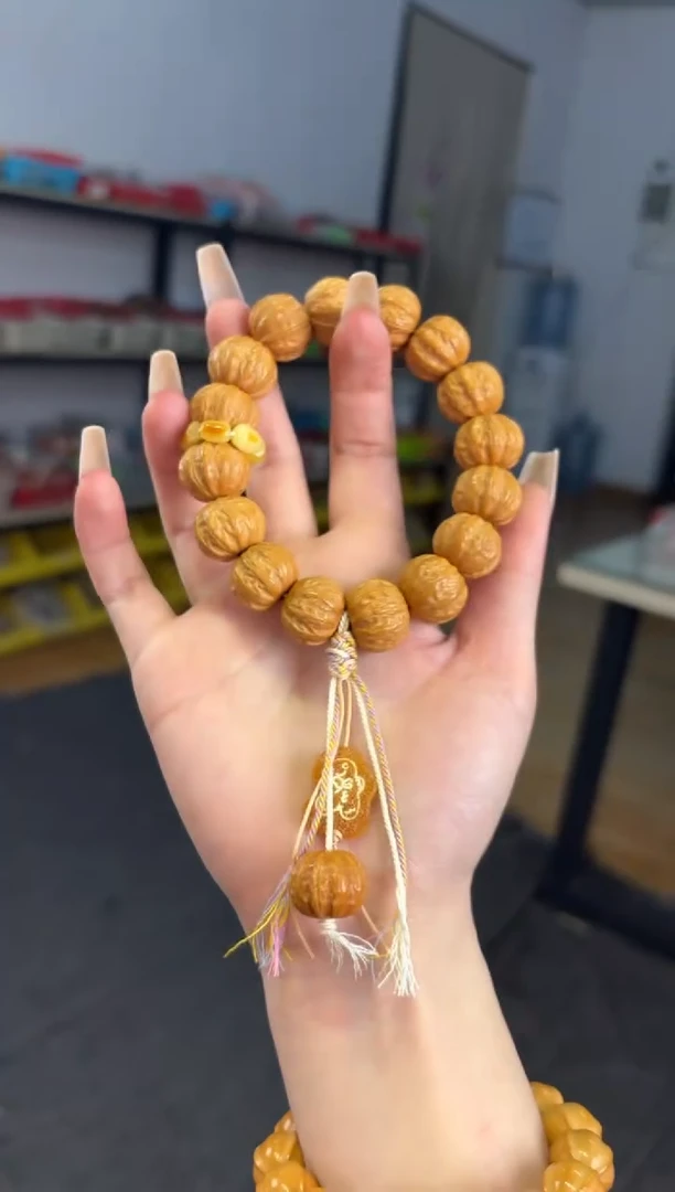 未镶嵌蜜蜡手链15mm猴头京八棱蜜蜡姜饼人