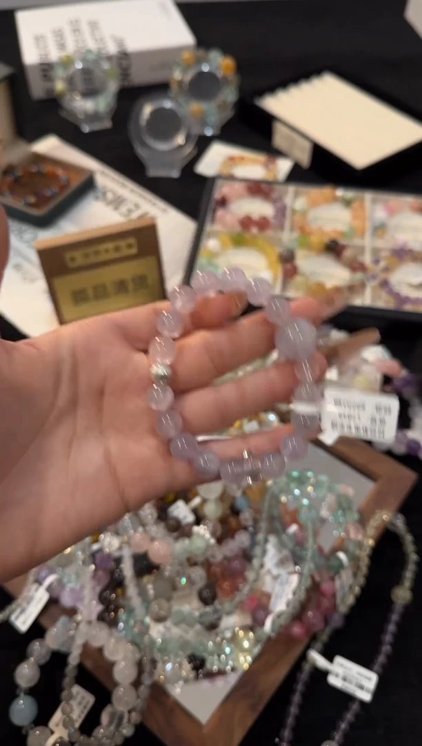 合金手链水晶紫兔毛x2846