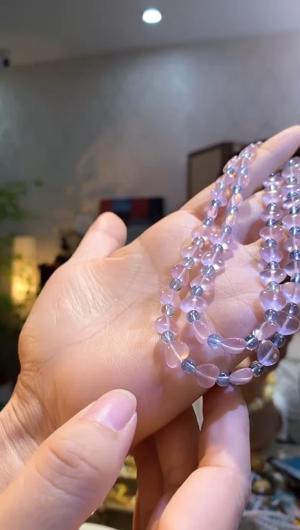 项链未镶嵌水晶天然水晶爱心项链