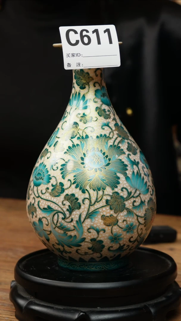 【闪购商品】瓶掐丝珐琅缠枝莲玉壶春611