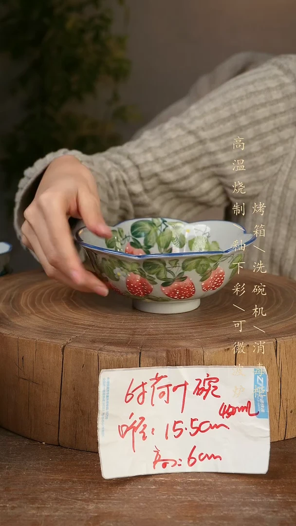 碗瓷景德镇手工手绘高温瓷釉下彩