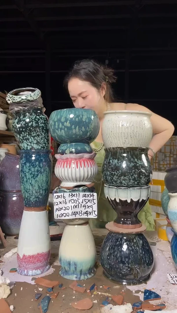 宜兴紫砂粗陶花盆