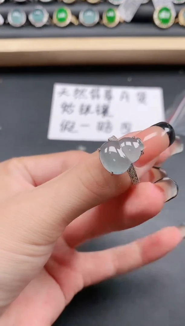 翡翠戒指银S925镶嵌11111