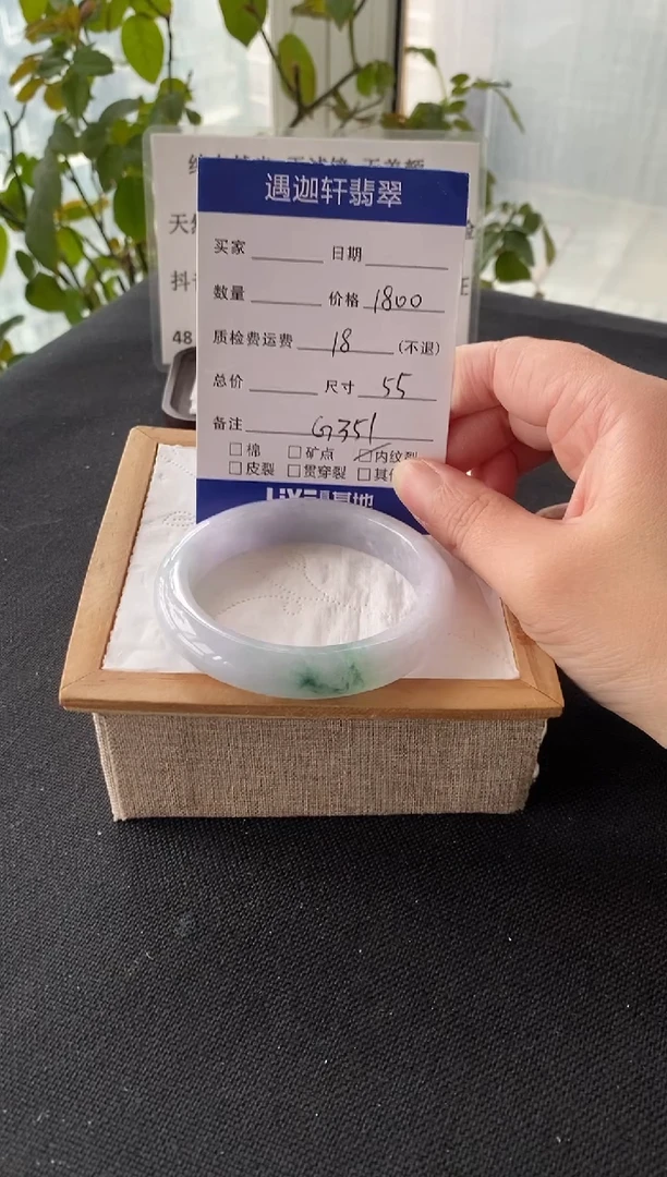 未镶嵌手镯翡翠55圈口 G351编码