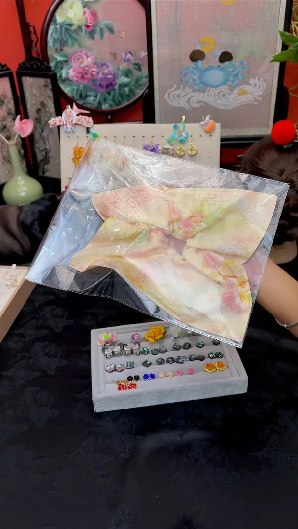 刺绣宝*乐非遗绒花苏绣饰品