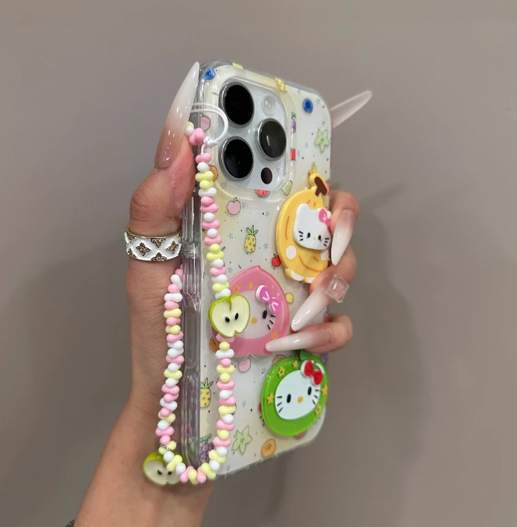 缤纷水果kt立体可爱晕染防摔手机壳适用于苹果16/15
