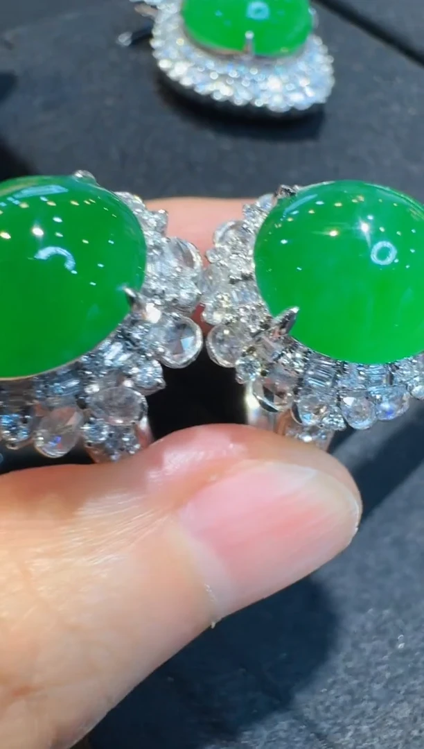 翡翠戒指18K金镶嵌多样性团购发一件