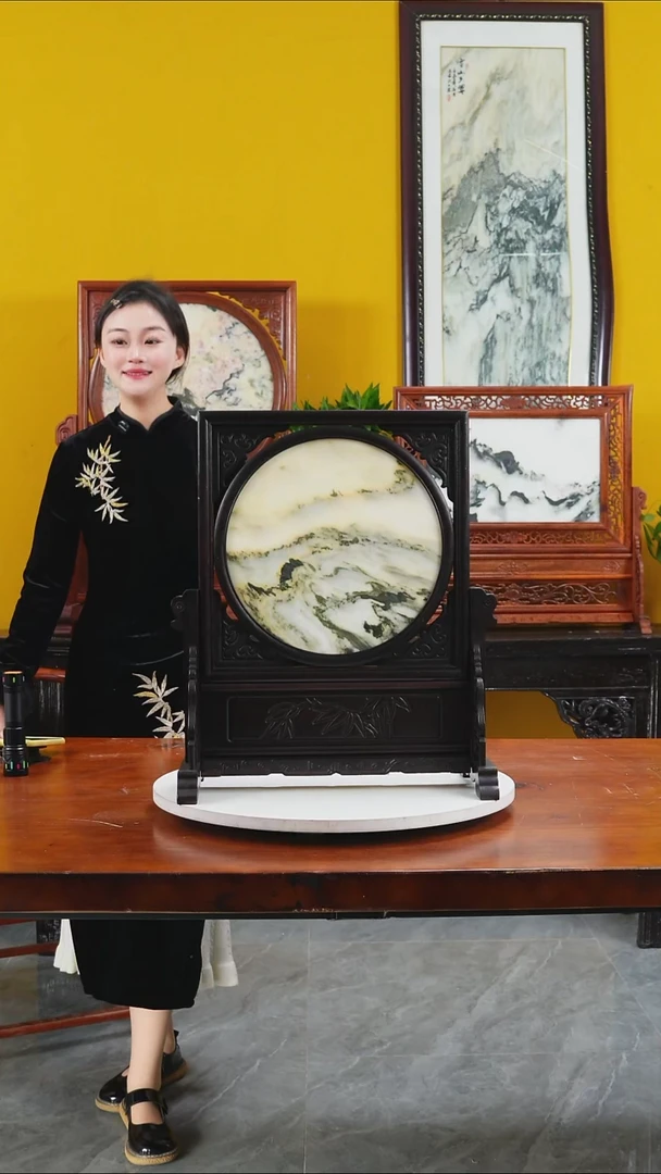 石材天然大理石画摆件