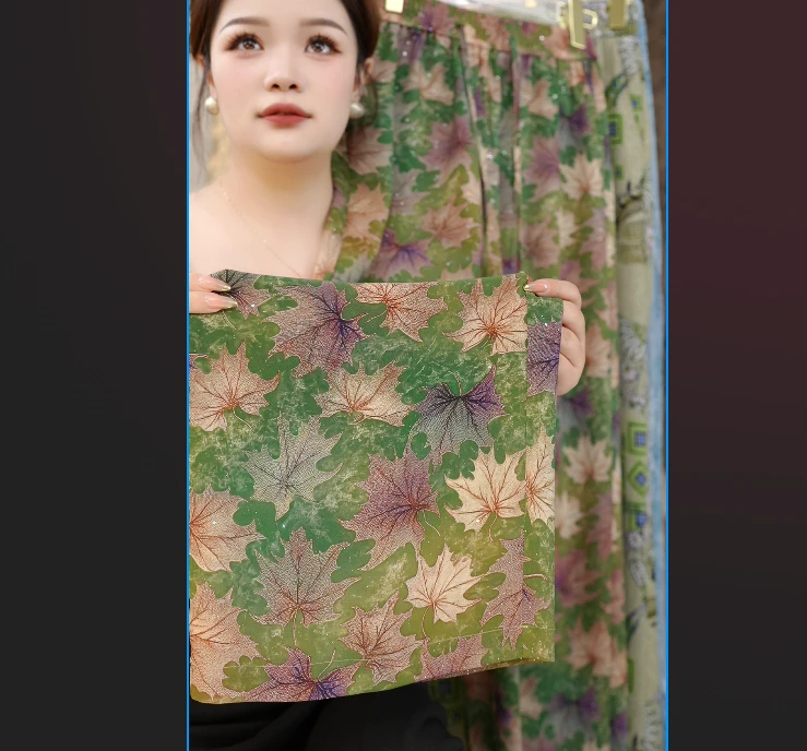 新中式复古印花裤2025夏季新款气质百搭薄款休闲长裤