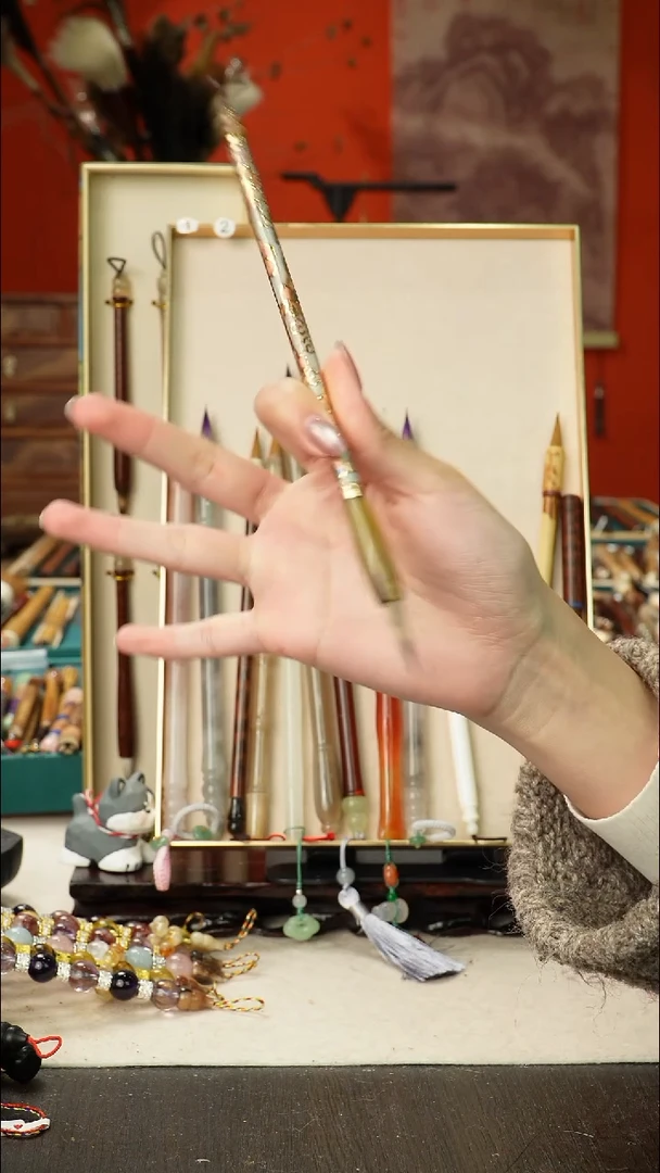 21号孤品高货毛笔链接 清水试笔 蘸墨不退