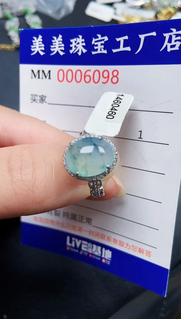 翡翠银S925镶嵌颈饰6098