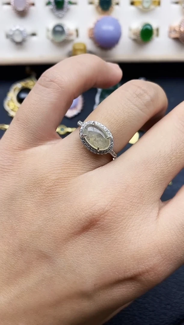 【闪购商品】翡翠戒指银S925镶嵌11111