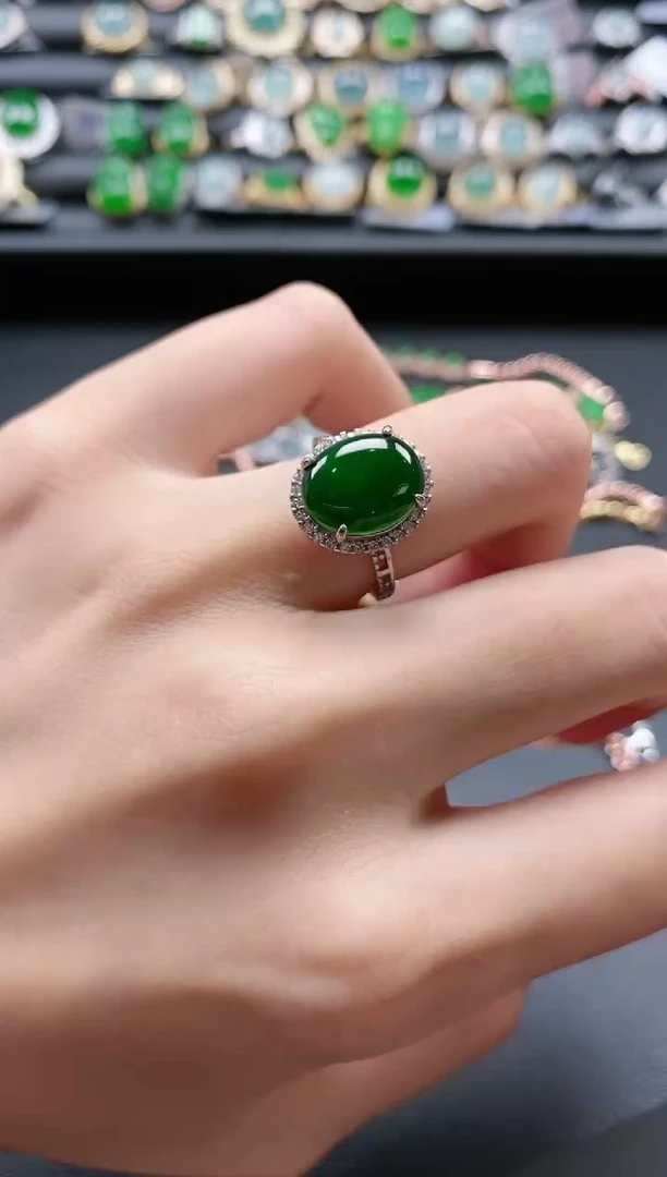 【闪购商品】翡翠戒指银S925镶嵌51151