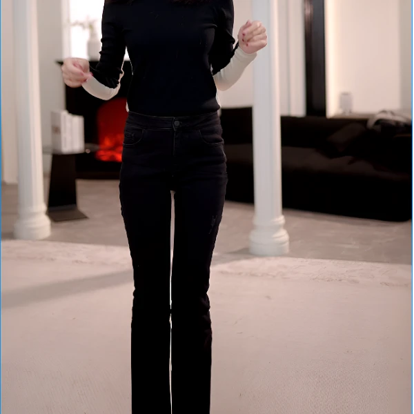 裤子女秋冬季宽松显瘦直筒裤休闲裤Y103302133