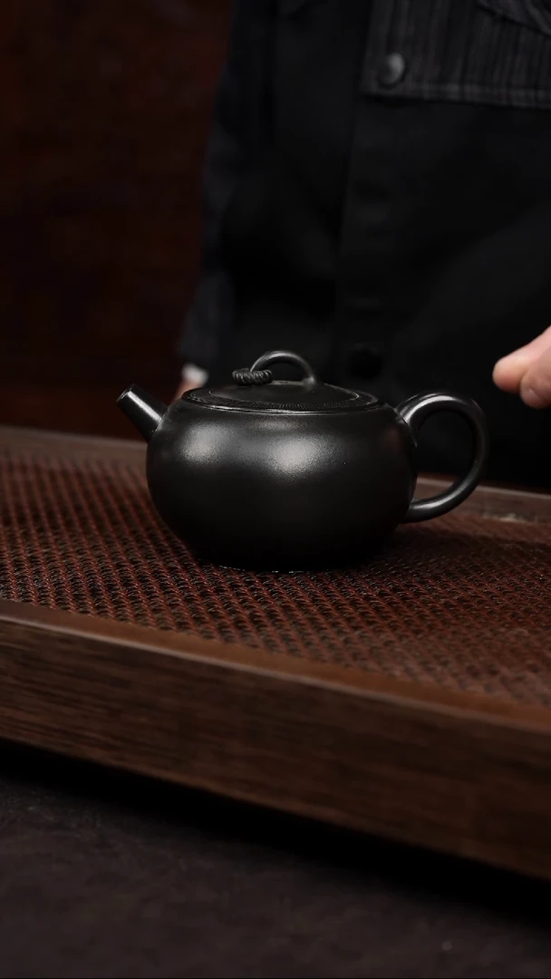 【闪购商品】紫砂茶壶黑料单圈巨轮壶