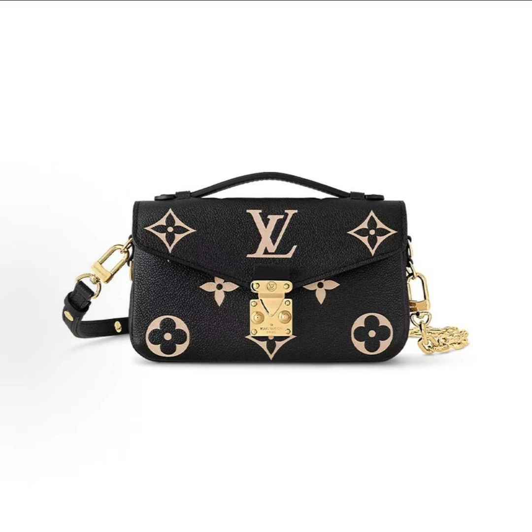 99新 LouisVuitton/路易威登 【曼曼专属】全皮黑花横版小邮差