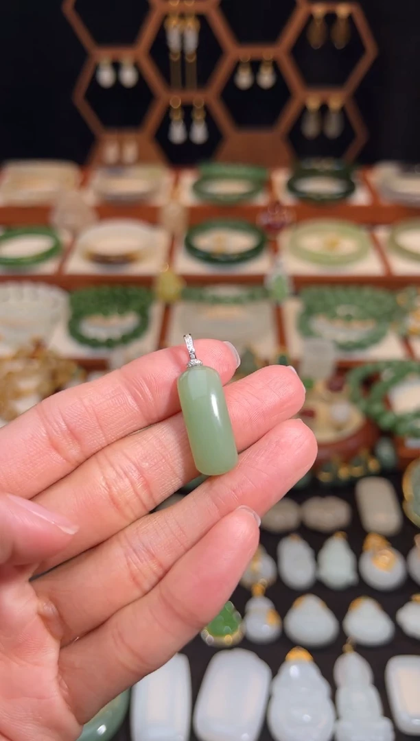 银S925镶嵌和田玉挂件福利