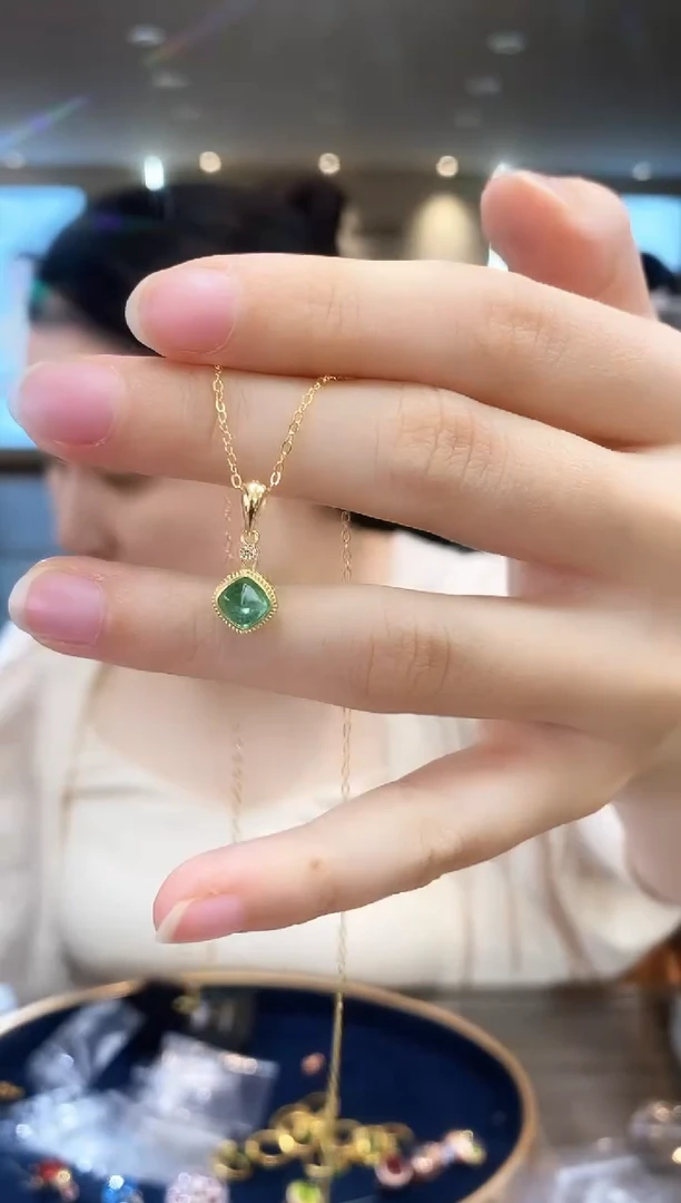 【闪购商品】祖母绿项链银S925镶嵌05