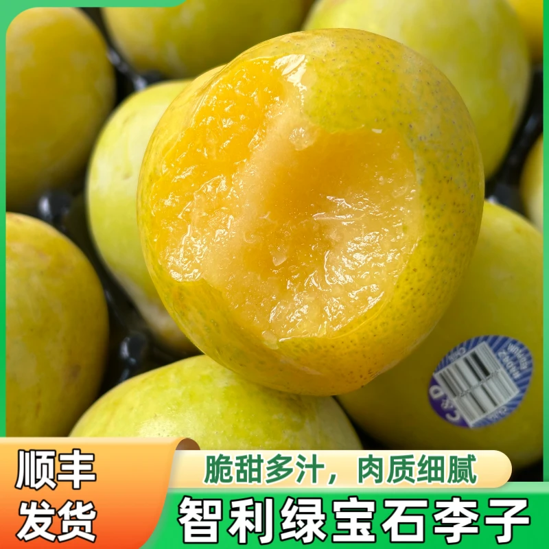 智利进口绿宝石李子脆甜可口翡翠李恐龙蛋李子脆甜孕妇水果顺丰