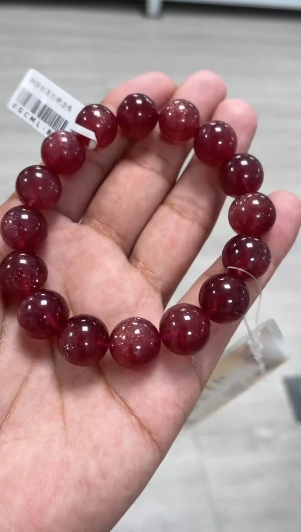 水晶手链未镶嵌星光草莓晶手链单圈