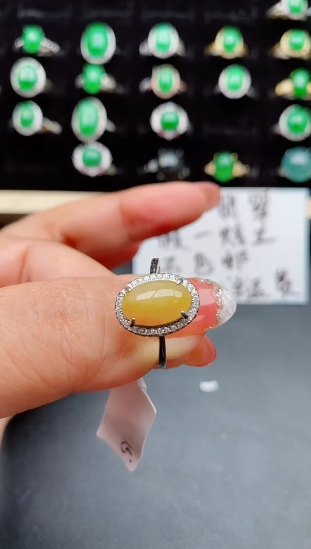 【闪购商品】翡翠戒指银S925镶嵌808080
