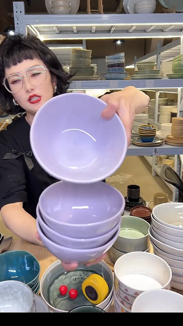 瓷32外贸尾货高温釉下彩陶瓷餐具默认微瑕