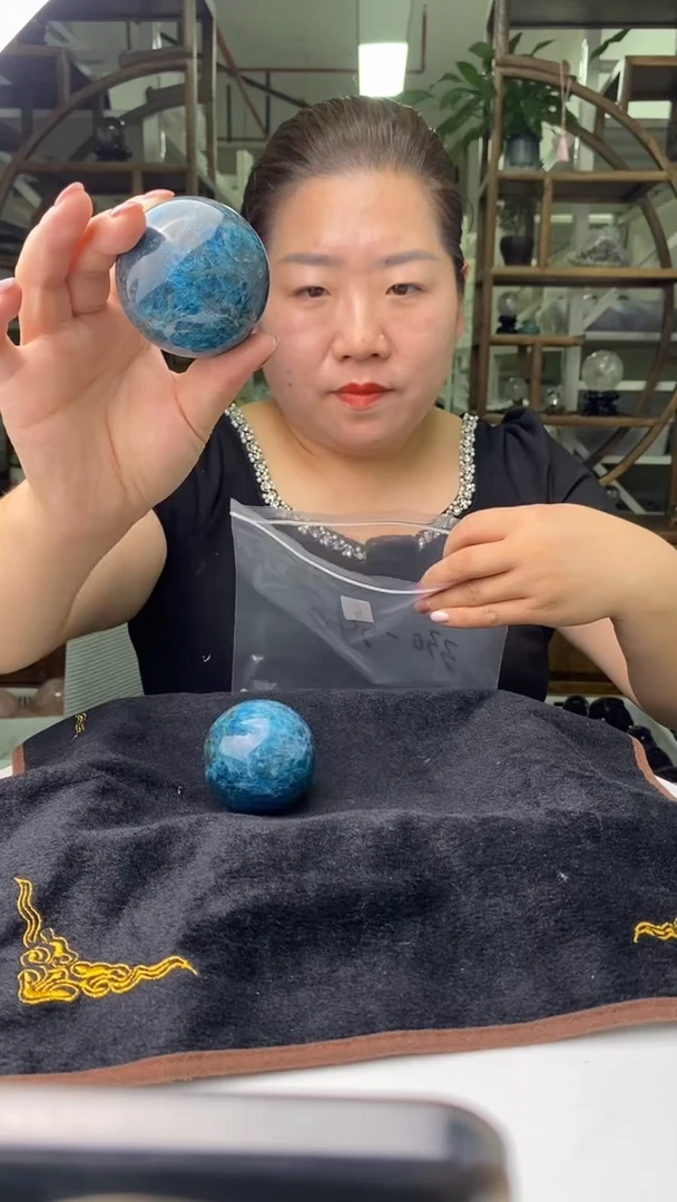 球磷灰石未镶嵌蓝磷灰球D601多样性发其一