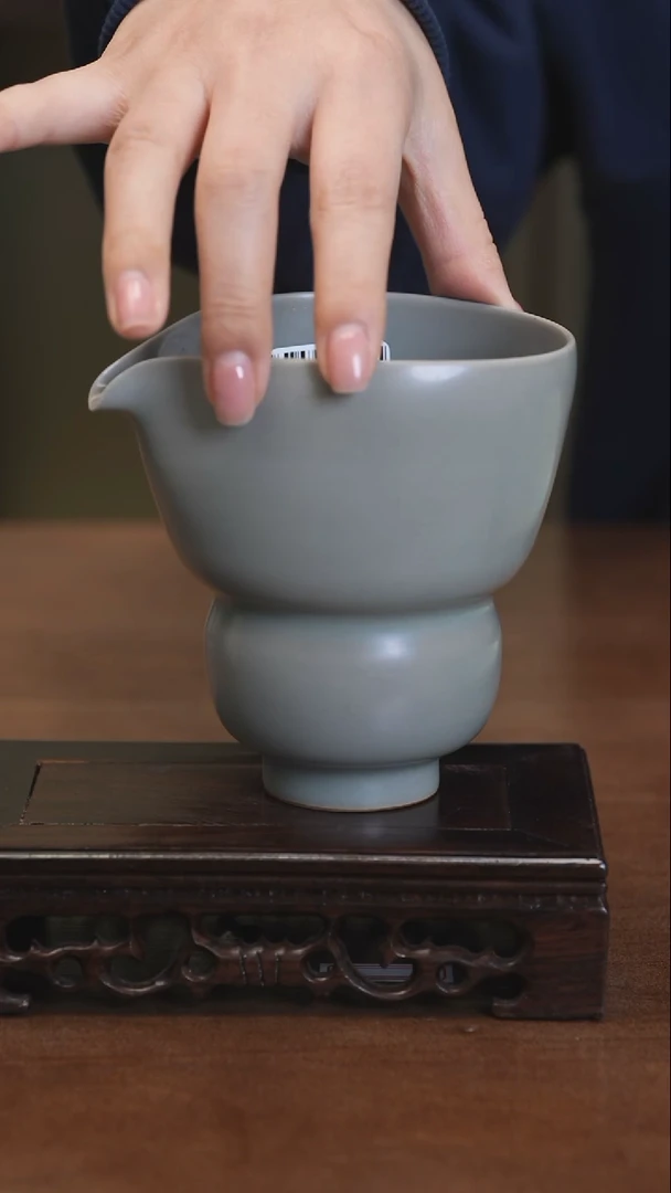 【闪购商品】清凉寺原产地手工汝瓷葫芦公道杯