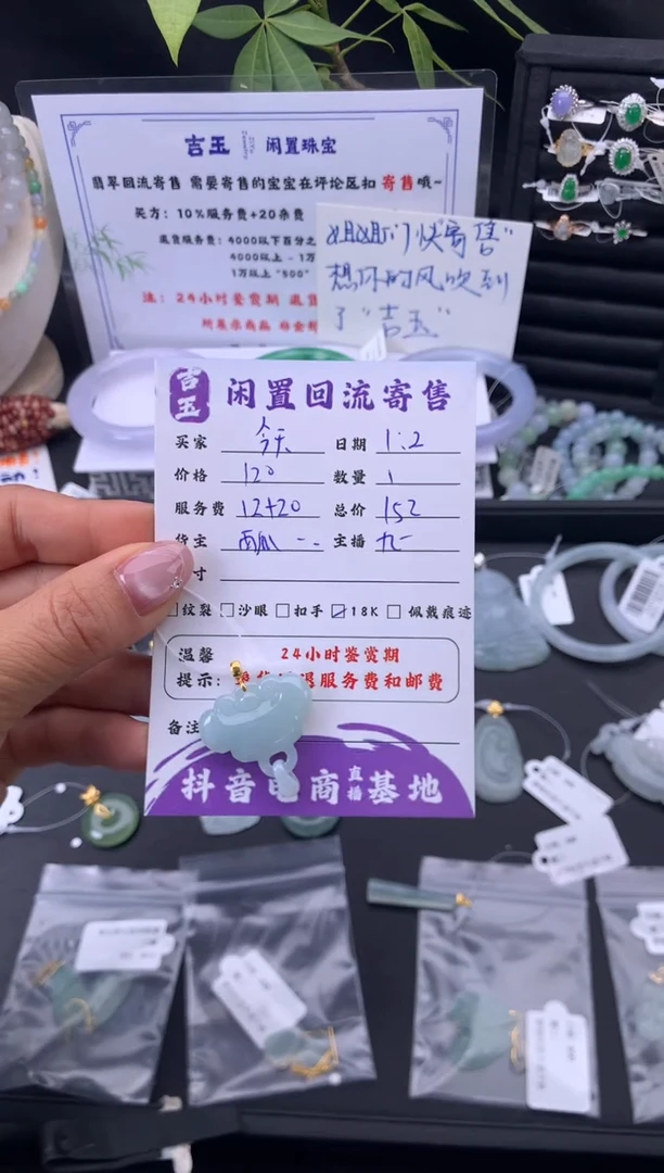 颈饰未镶嵌翡翠今****？挂件