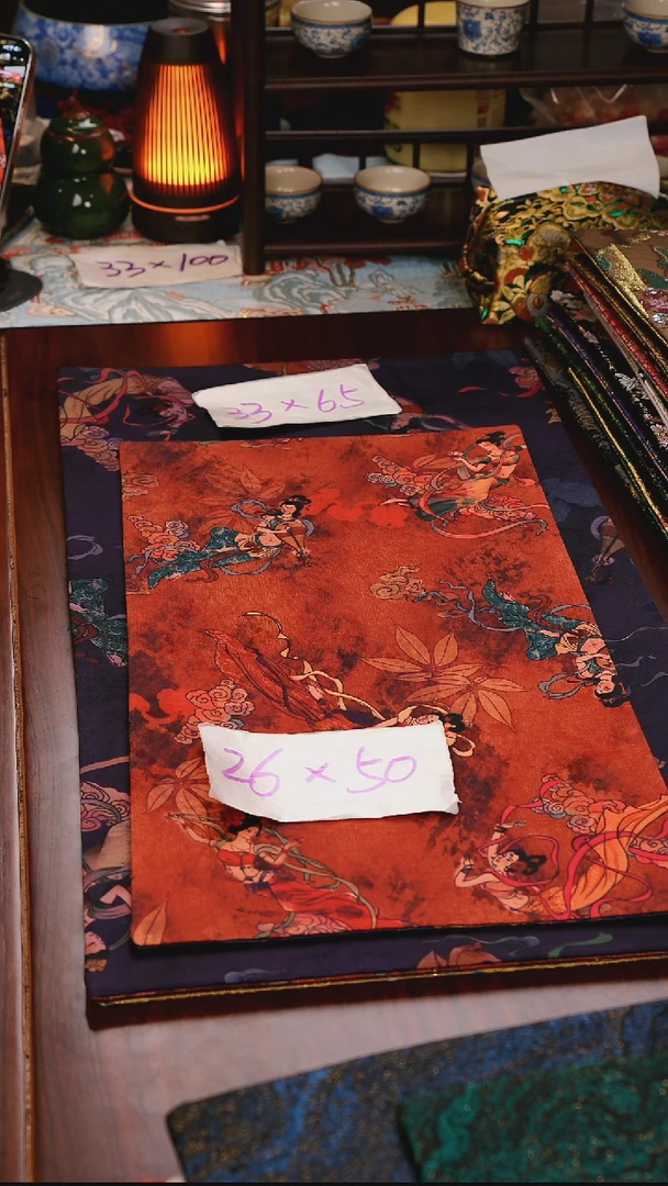 【敦煌双面】中国风干泡织锦茶席33*65