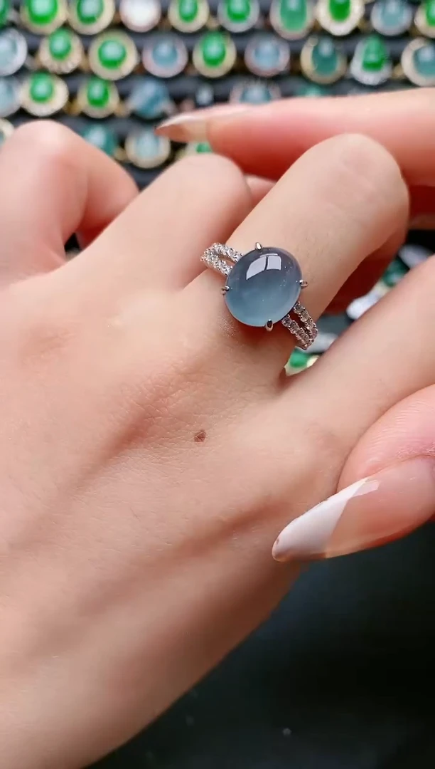 【闪购商品】翡翠戒指银S925镶嵌111111