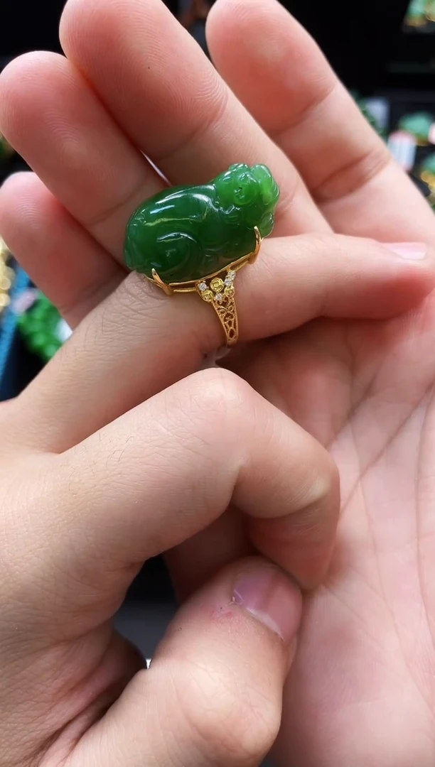 【闪购商品】和田玉戒指银S925镶嵌多样性发一