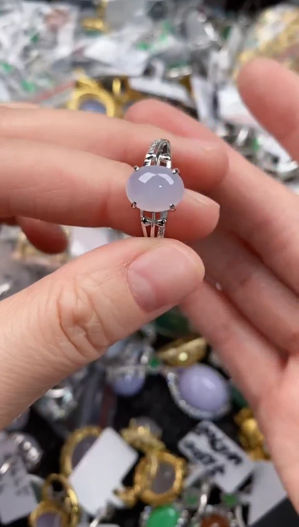 银S925镶嵌戒指翡翠111                4