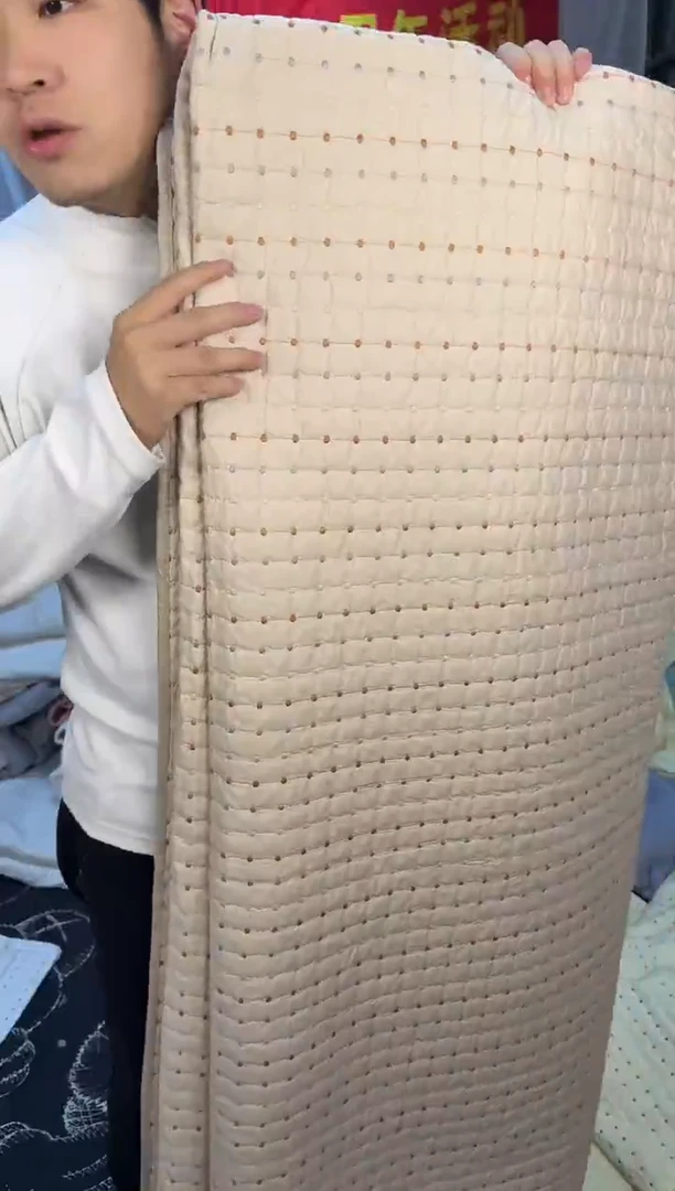 棉卡其色230*250单床盖纯棉米粒秀