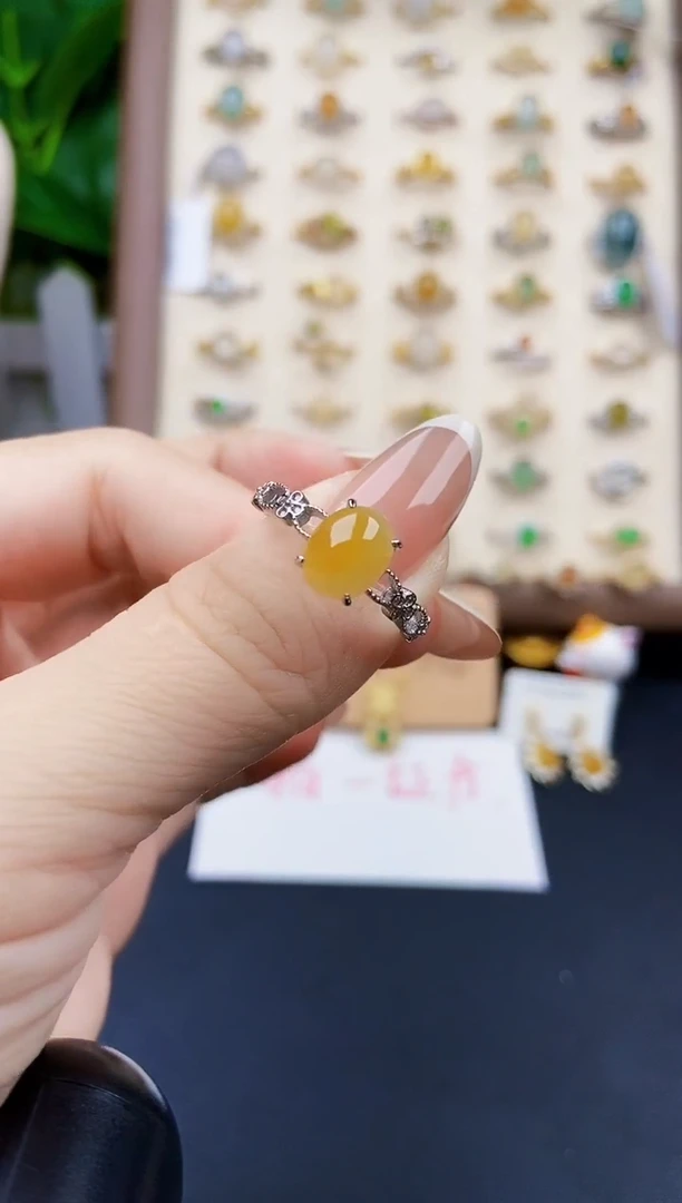 银S925镶嵌戒指翡翠12