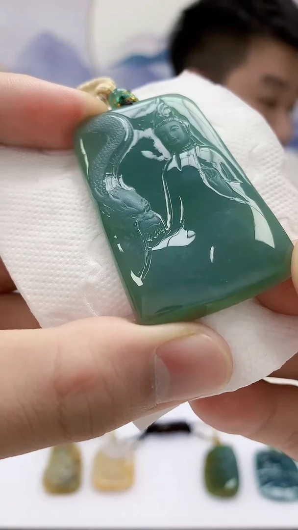 定制翡翠未镶嵌5028bb-毛货挂件190