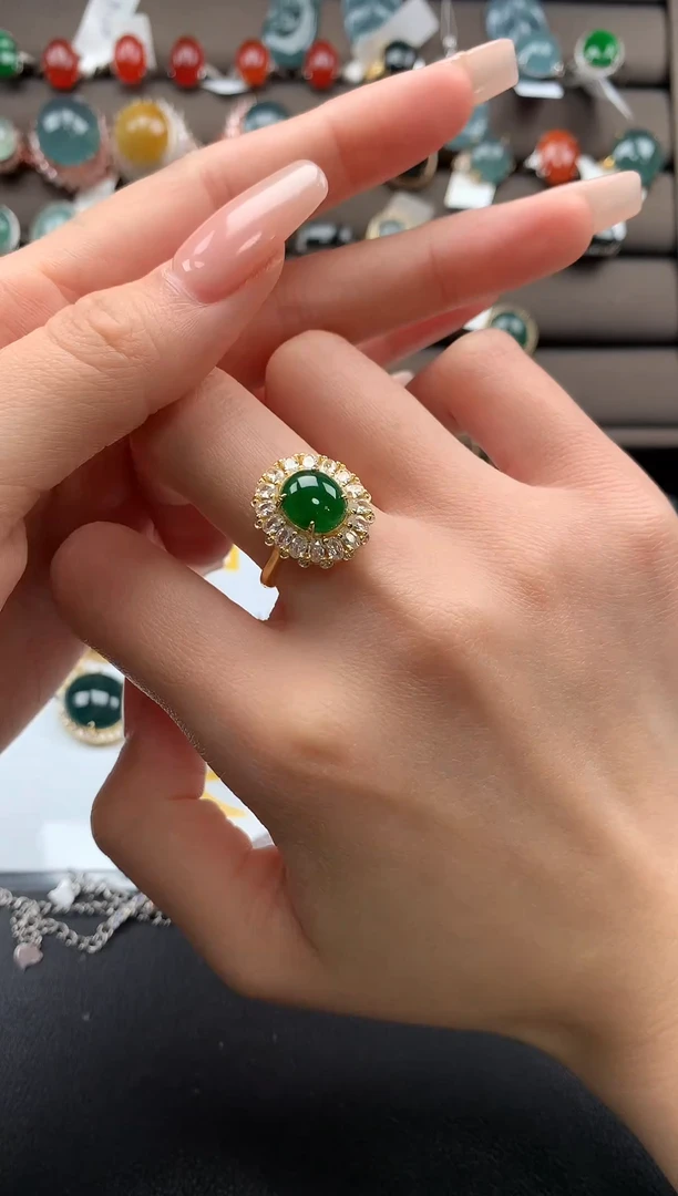 【闪购商品】翡翠戒指银S925镶嵌21321321321