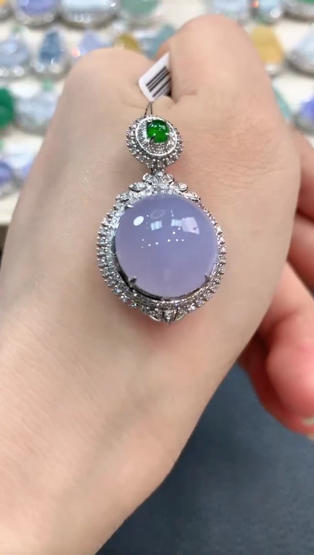 【闪购商品】翡翠吊坠(不含链)18K金镶嵌n65