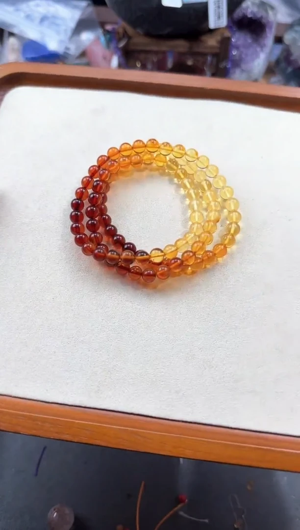 手链琥珀未镶嵌5+6+54+4+