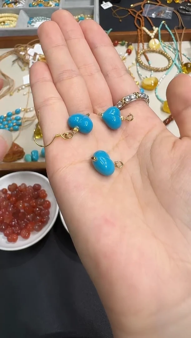 18K金镶嵌绿松石吊坠X1104-1195-109多样性一件