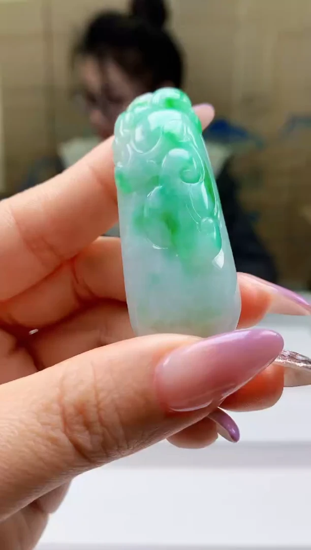 【闪购商品】定制翡翠未镶嵌5156ty-毛货挂件76