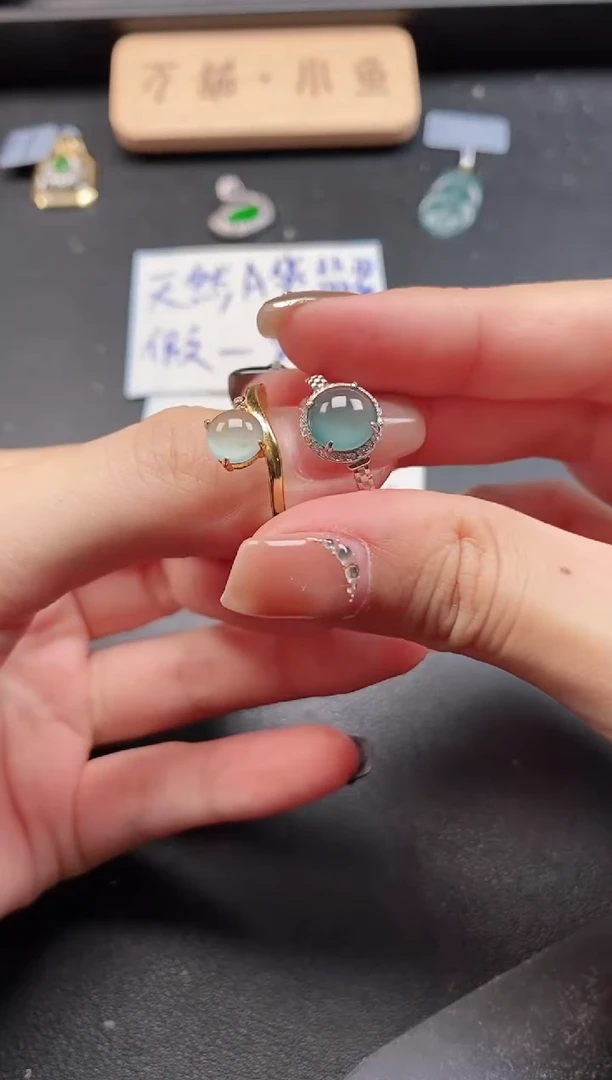 银S925镶嵌戒指翡翠51511